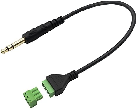 PNGKNYOCN 6.35 mm TRS kabl za konektor sa vijkom 30cm 1/4 Stereo Audio muški na 3-pinski vijčani Terminal ženski mikrofon Balun Adapter