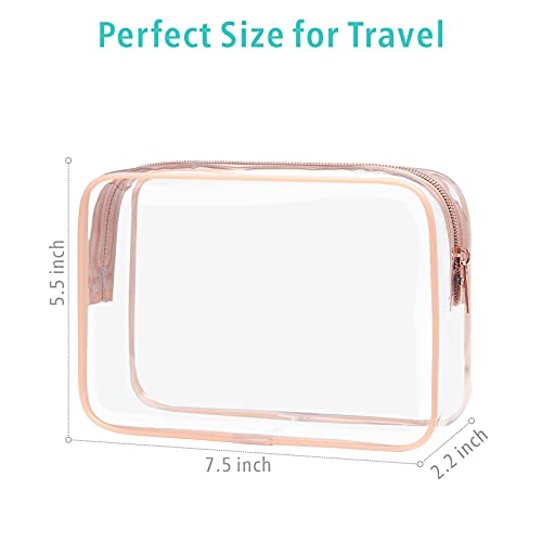 F-color TSA odobrena toaletna torba 3 paketa prozirnih toaletnih torbi - Clear Makeup kozmetičke torbe za žene i muškarce, putna torba