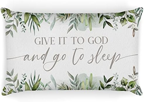 Dajte mu bogu i otići na jastuk za spavanje 12 × 20, akvarel eukaliptus napušta ukrasni jastuk za kućni dnevni boravak spavaća soba