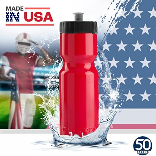 50 jaka boca za sportsku vodu | 6 pakovanja bočica za pucanje za ponovnu upotrebu | 22 oz. Plastične boce bez BPA s povlačenjem gornje