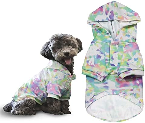 Prekrasan Clourful Tie Dye Hoodie Soft i prozračna kapuljača za pse za malu srednju psenu štenadu kao poklon za kućne ljubimce za