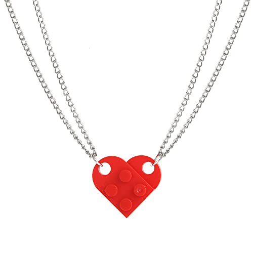 Najbolji prijatelj parovi pokloni ogrlica, Valentines Day Pokloni za djevojku dečko odgovarajući cigla ogrlice za parove najbolji
