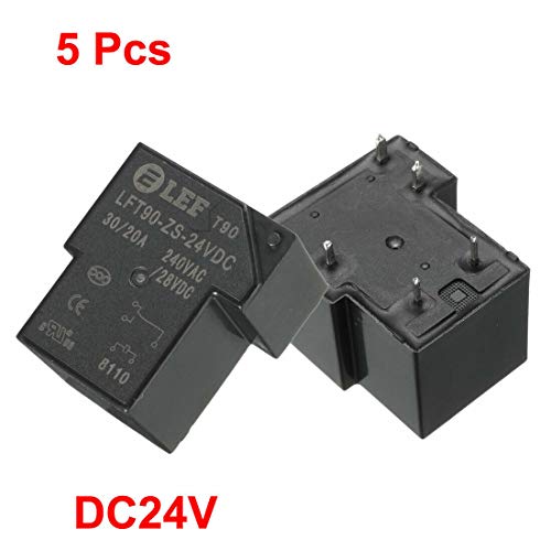 Električna oprema & amp; zalihe 5kom DC24V Coil SPDT 1NO+1NC 5p snaga elektromagnetnog releja DIN šina