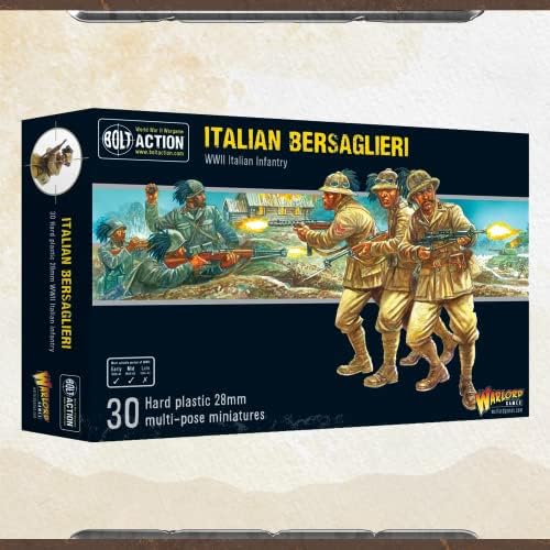 Isporučene Wargames - akcije italijanske Bersaglieri 28mm minijature uključuju 30 pešadiju, naljepnicu, baze, digitalni paket - akcione