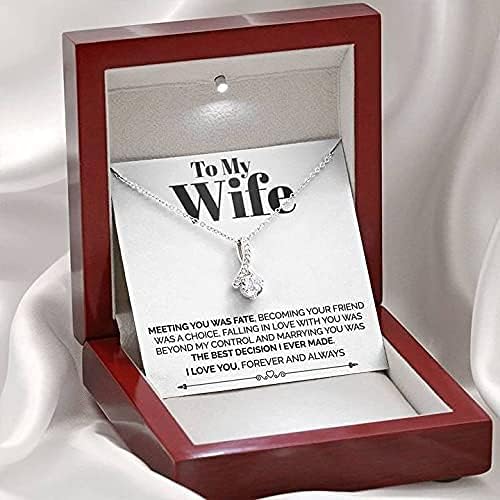 Mojoj ženi, mojoj ženi, ogrlicu za verenik, ogrlice za suprugu od muža, nakit za žene, zaljubljene ideje za ženu, Meetiung, bili ste