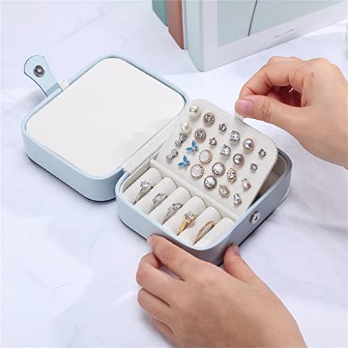 SDFGH Mini kutija za odlaganje nakita mala praktična torba za odlaganje prstenasta naušnica kutija za nakit putna prenosiva kutija