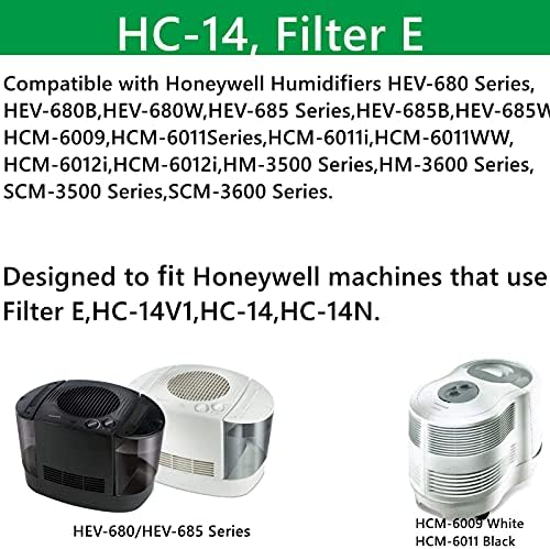 Getalong HUMIDIFIER Filteri HC-14 Zamjenski filter Wicking E kompatibilan je za HODEYWELL HC-14V1 HC-14 HC-14N HCM-6009-3 paket