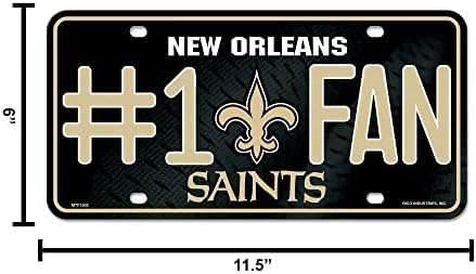 NFL New Orleans Saints 1 Fan metalna oznaka registarske tablice
