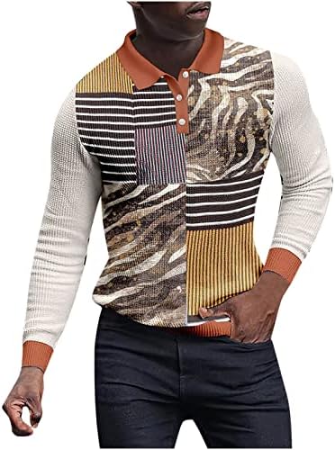 Modni muškarci Tanak dugme Top Ležerne prilike za ubod na otvorenom pulover košulja ovratnik za pecanje atletska dukserica