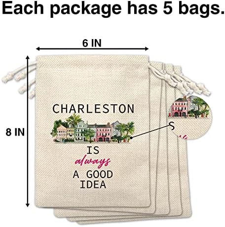 Torbe za mamurluk, Charleston je uvijek dobra ideja poklon torbe za djevojačko veče za svadbeni tuš, vjenčanje, Zaručničku zabavu,