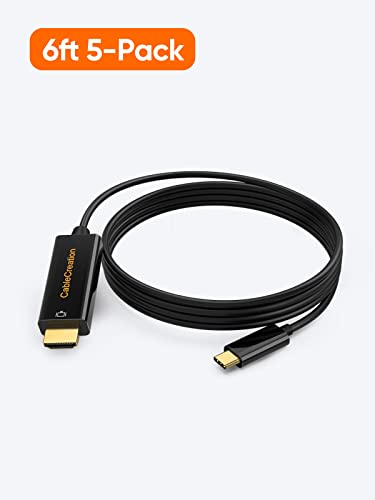 CABLECreation USB C do HDMI kabela, 6 FT 5-pakovanje USB tipa C u HDMI kabl, kompatibilan s MacBook Pro 2019/2018, MacBook Air / iPad