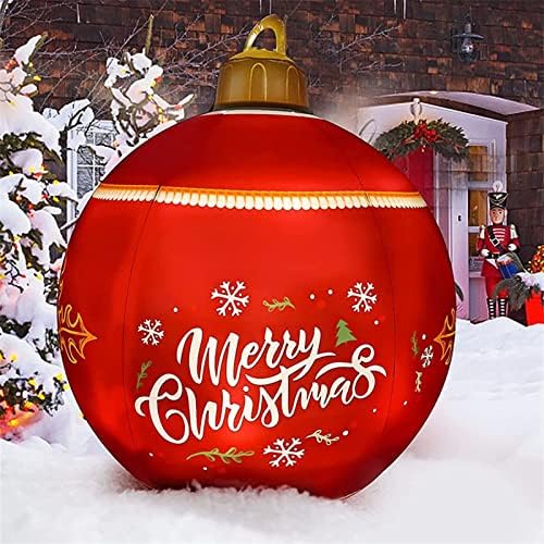 Pifude božićne ukrase 60cm na otvorenom Božić na naduvavanje Kugla PVC Božićna velika dekoracija sa kuglicom na otvorenom igračka