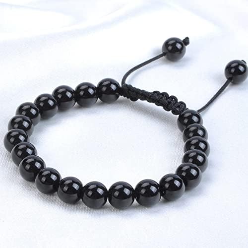 Massive Beads Pravi Crni Turmalin Yoga Healing Root Base Čakra Narukvica Za Zaštitu Od Prirodnog Dragog Kamenja Emocionalna Stailizacija