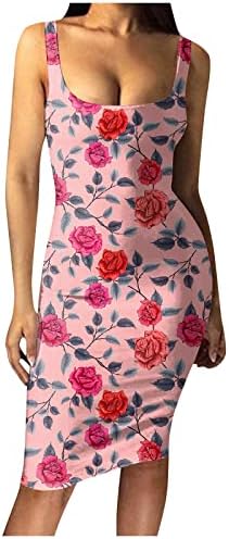 Seryu haljine za žene 2023 cvjetni print ljetni seksi klub midi haljina bez rukava bez rukava