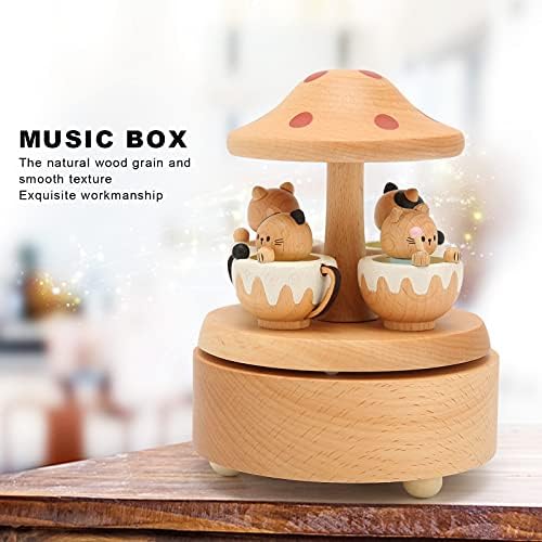 Tyenaza muzička kutija, slatka muzička kutija u obliku gljiva u obliku gljiva, Craft igračka za kućna dekoracija ureda za rođendan