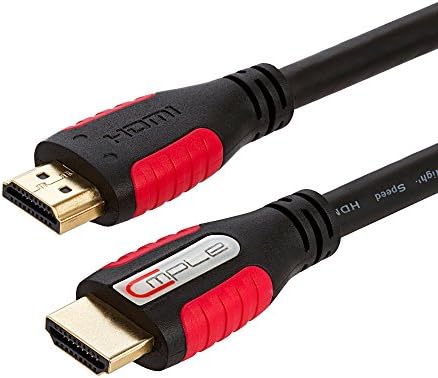 Cmple - 4K pozlaćeni HDMI kabl ultra brzim brzim brzim brzinama - HDTV kabl sa 3D HDR i Ethernet - 15 stopa, crna