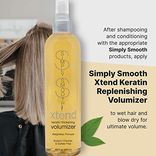 Jednostavno Smooth Xtend Keratin Replenishing Volumizer / sprej za zgušnjavanje za Fine, tanke & amp; beživotna kosa | stvoriti tijelo,
