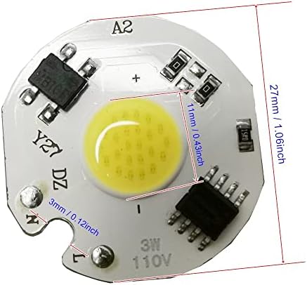 lansan 2pcs / Lot LED čip COB integrisani Smart IC bez vozača DIY za reflektore plafonska lampa hladno bijela / topla bijela AC 110V