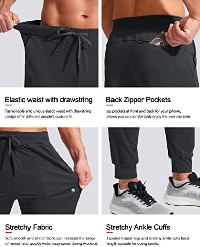 Viodia Muški jogeri sa džepovima sa patentnim zatvaračem Atletski pokretni trenerke za muškarce Workout Traing Gym Hlače