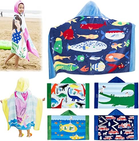 INOOMP peškir sa kapuljačom za plažu za decu deca veliki pončo sa kapuljačom za kupanje peškir za kupanje brzo sušenje bade mantil