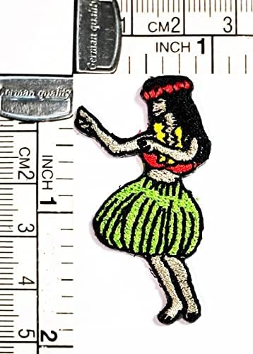 Kleenplus 2kom. Mini lijepa djevojka Hawaiian zabava Dance Cartoon vezeni željeza na šiju na značku za farmerke jakne šeširi ruksaci