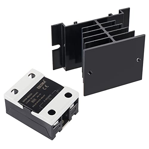 2 set SSD relej SSR-60DA 60A DC na AC modul 3-32VDC / 24-480VAC sa crnim hladnjakom DC kontrola AC zaštitnik za PID termostat regulator