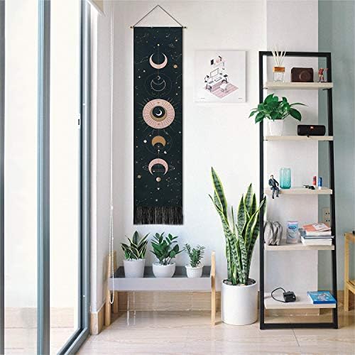 Lyacmy Moon faza tapiserija Moon tapiserija Viseća umjetnička boemska tapiserija Crna tapiserija za sobu