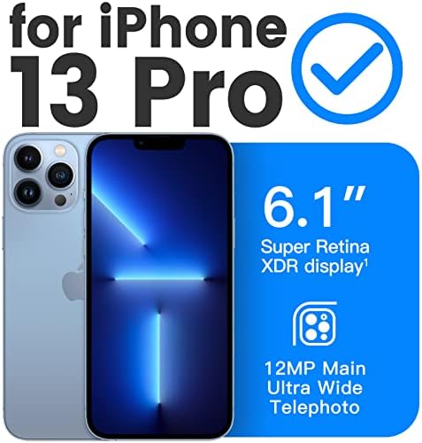 Mkeke kompatibilan sa iPhoneom 13 PRO Case Clear, anti-žuta kristalna jasna futrola sa udarnim odbojnim branikom, tanki poklopac za iPhone 13 Pro, gradijent plave boje