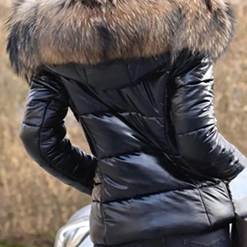 Foviguo Topli zimski kaputi za žene, Dan zaljubljenih Linijski jaknu na pufferu Žene Moderni putnik dugih rukava Puffer
