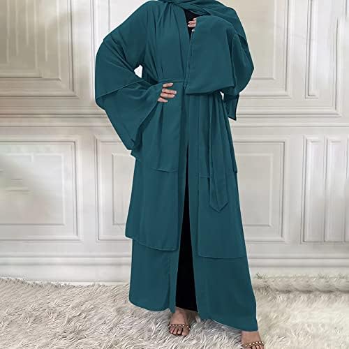 Abayas za žene muslimanska abaya dugih rukava maxi haljina labava puna pokrov islamska dubai cardigan odjeća s hidžabom S-XXL