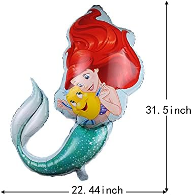 Dobavljač sirena 5pcs sirena folija baloni za djecu Birthday Baby Tuš princeze Mermaid Theme Dekoracije za zabavu