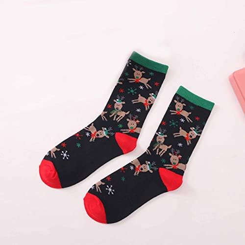 Žene Božićne čarape Božićne čarape Snjegović pamučne čarape Srednje cijev čarape Par čarape za jesenje i čarape