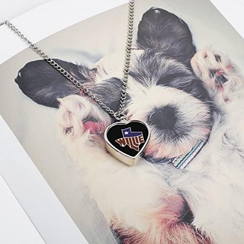 Willie's Texas urna za kućne ljubimce ogrlica kremiranje srce privezak spomen za uspomenu nakit za pse mačke pepeo žene
