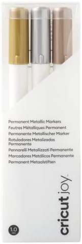 Cricut Joy Metallic markeri Permanent - srednja tačka, za upotrebu Joy Machine, dodati sjaj na zanatima, Smart etikete, crteža & bilješke,