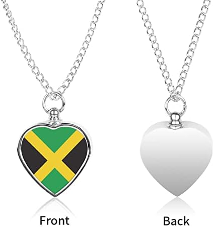 Jamajčanska Zastava kućni ljubimac srce urna ogrlica Print Memorijalni nakit pet kremiranje privjesak za pepeo psa mačke