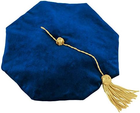 GraduatePro doktorska diploma Tam PhD plavi / crni baršun sa zlatnim polugama, 8-Sided / 6 Sided/4 Sided doktorat kapa