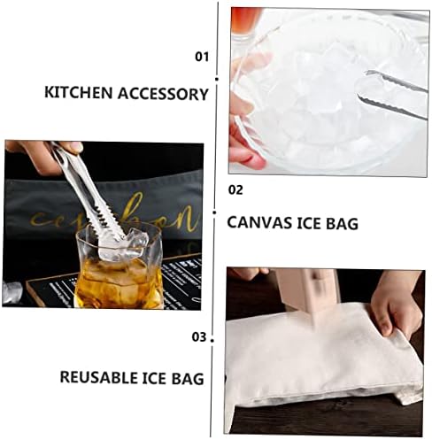 Bestonzon 2pcs Canvas Crupted bag za obrtni setovi drobljeni aparat za led sušeni torba za drobljenje leda, drvo, pamuk ledeno vino