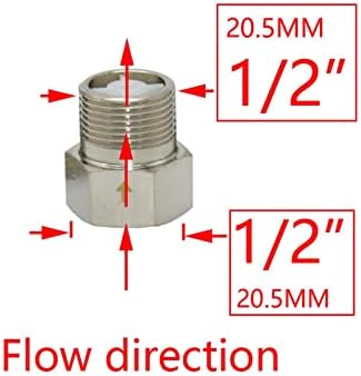 Provjera niti jednosmjerni priključak na navojnim navojem za nevažeći ventil za vodu za vodu za vodu WC-a za vodu 1pcs