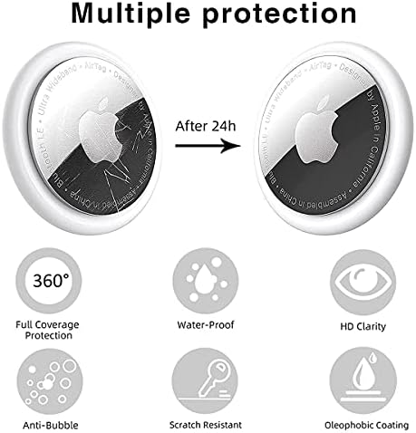 Air TAG Case kompatibilan sa Apple Airtag 2 paket, Air TAG Holder pas ovratnik Pet Air TAG Cover Anti-Lost (Plava / Crna)