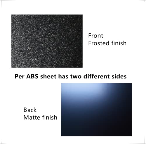 ZHluja Crni ABS plastični listovi-debljine 0,060, 12 x 12, 12 pakovanja za lasersko sečenje i mogu se oblikovati