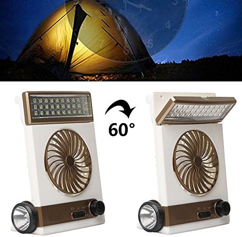 Ansee Solar Fan Camping fan cooling Table Fans 3 u 1 multifunkcionalni sa LED stolna lampa za njegu očiju baterijska lampa Torch solarni