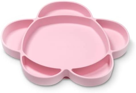 GrabAase silikonska usisna ploča za samohranjivanje beba i mališana, jelo od 6 presjeka sa stay-stavim hvaštenjem, BPA i ftalate,