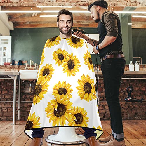 Visesunny Fashion Cvjetni brijač za suncokret poliestera za rezanje kose Rezanje kose Rezanje kape pregače Anti-statičke frizure za