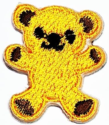 Kleenplus 2kom. Mini medvjed Patch Žuti medvjed crtane naljepnice zanati Umjetnost šivenje popravak vezeno željezo na šivati zakrpe