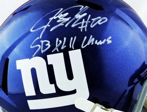 Jeremy Shockey s autogramom NY Giants F / S kaciga w / SB Champs-JSA W auth *NFL kacige s bijelim autogramom