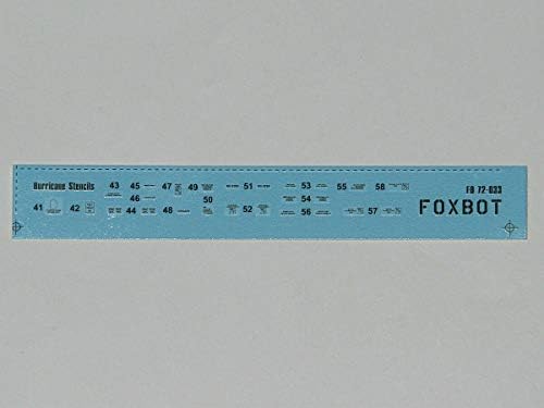 Naljepnice šablone za uragan 1/72 skale foxbot 72-033