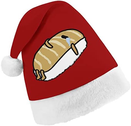 Slatka riba Sushi plišani Božić šešir Naughty i lijepo Santa kape sa pliš obodom i Comfort Liner Božić ukras