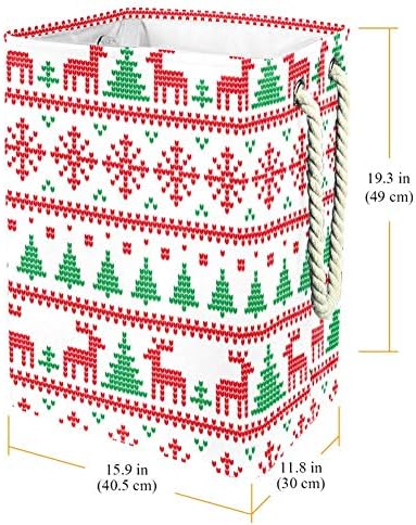 TIZORAX pleteni Božić i Nova godina Uzorak Oxford tkanina sklopiva korpa za veš korpa korpa za prašinu skladište korpe