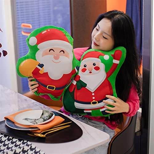 Miquanggo pliša lutke Božićni jastuk Santa Claus Care Plish igračke Božićna karneval Lutka Dječja kauč jastuk Boja: g, Veličina: 45cm