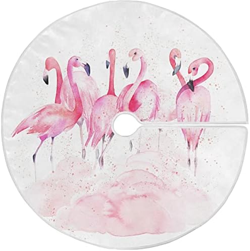 Oarencol Flamingos Splash ružičasta životinjsko božićno suknje od 36 inčnih Xmas Dekoracije za odmor
